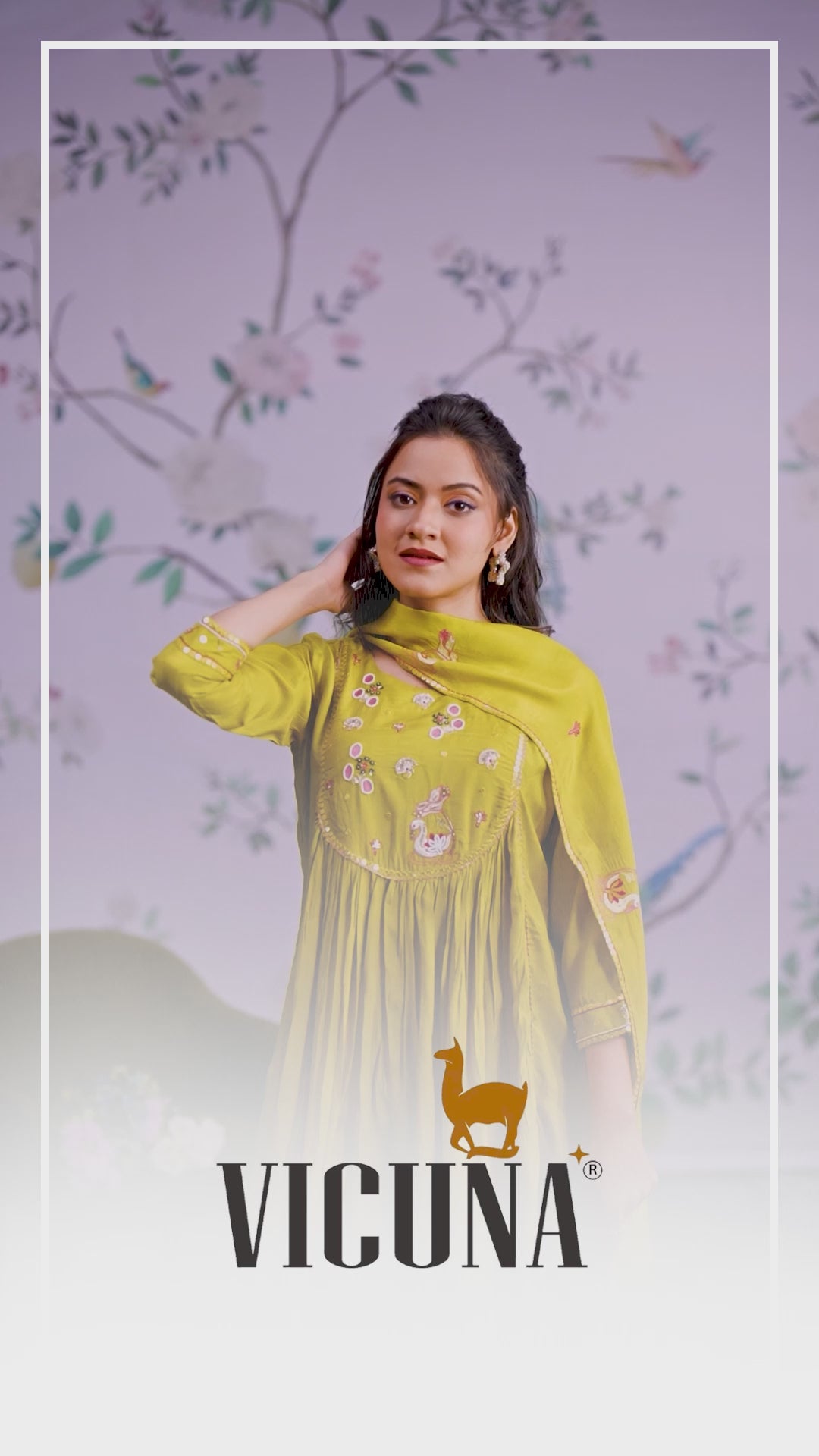 Yellow Muslin Handcrafted Suit Set with Embroidered Dupatta