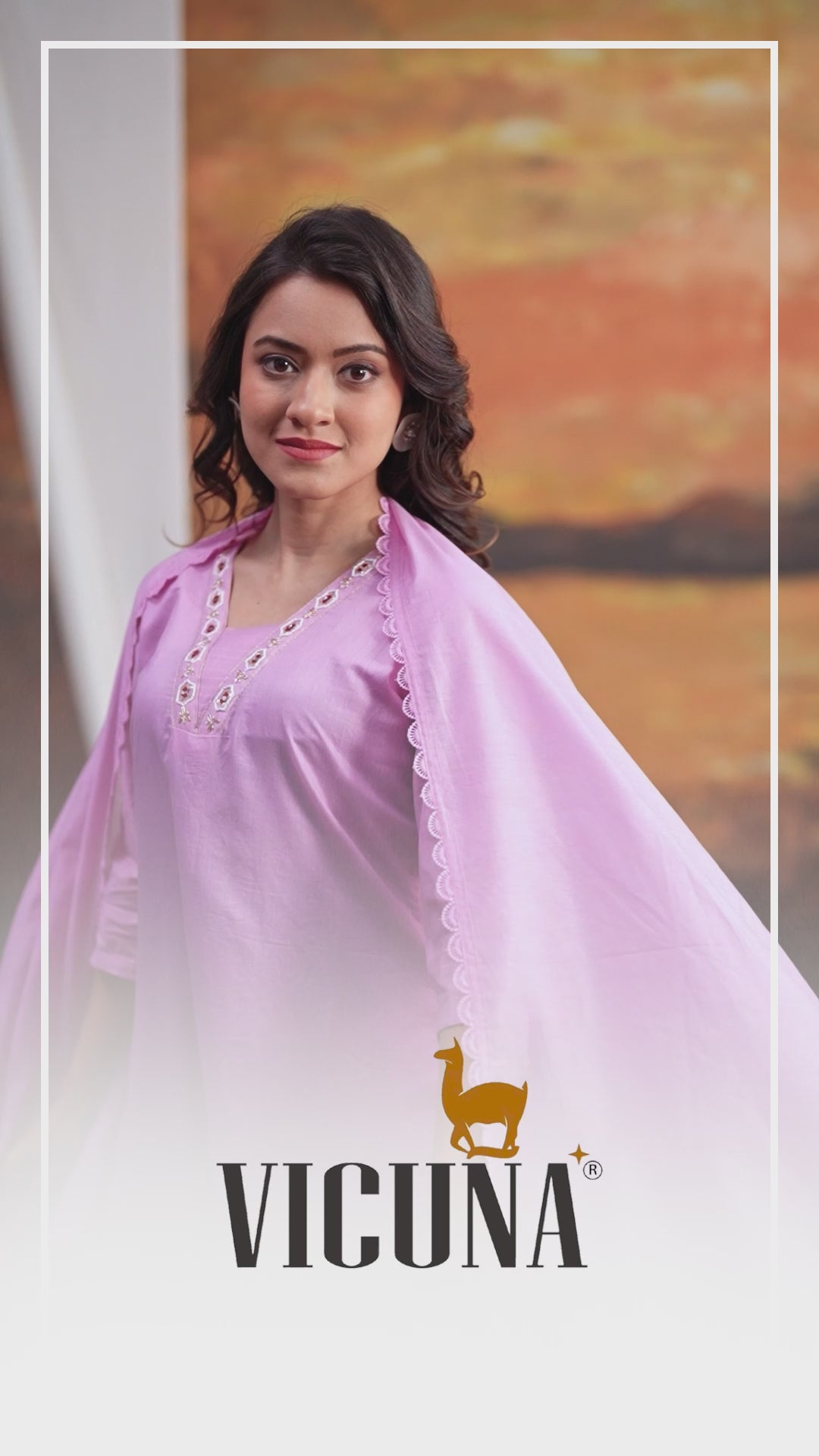 Baby Pink Mal Chanderi Handcrafted Suit Set
