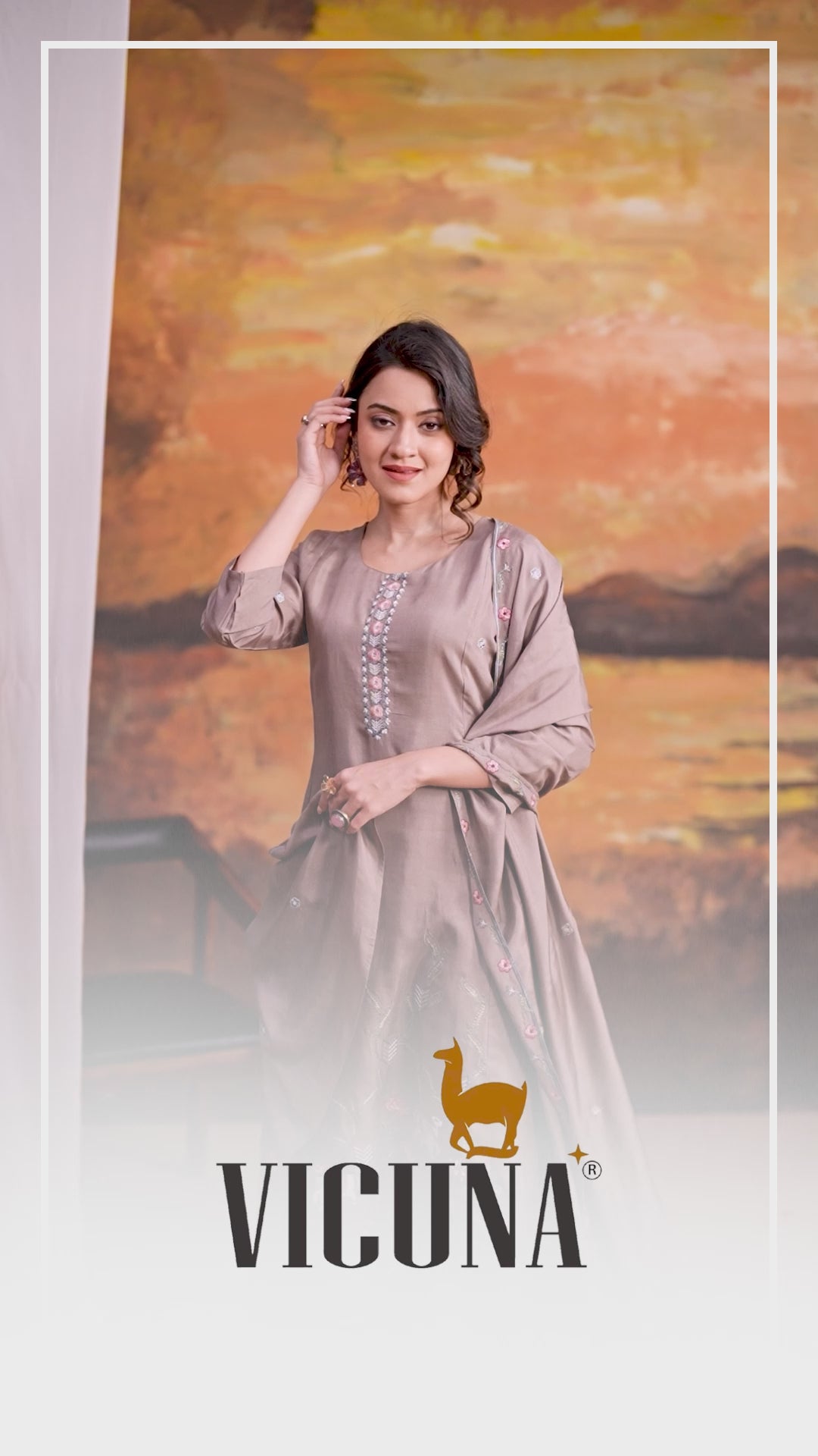 Chiku Muslin Embroidered Suit Set