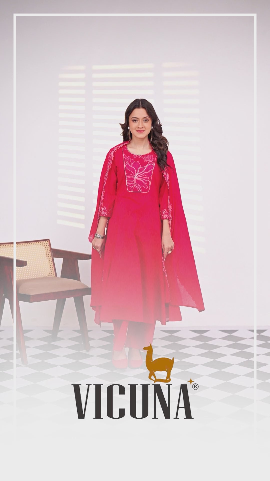 Pure Cotton Embroidered Suit Set