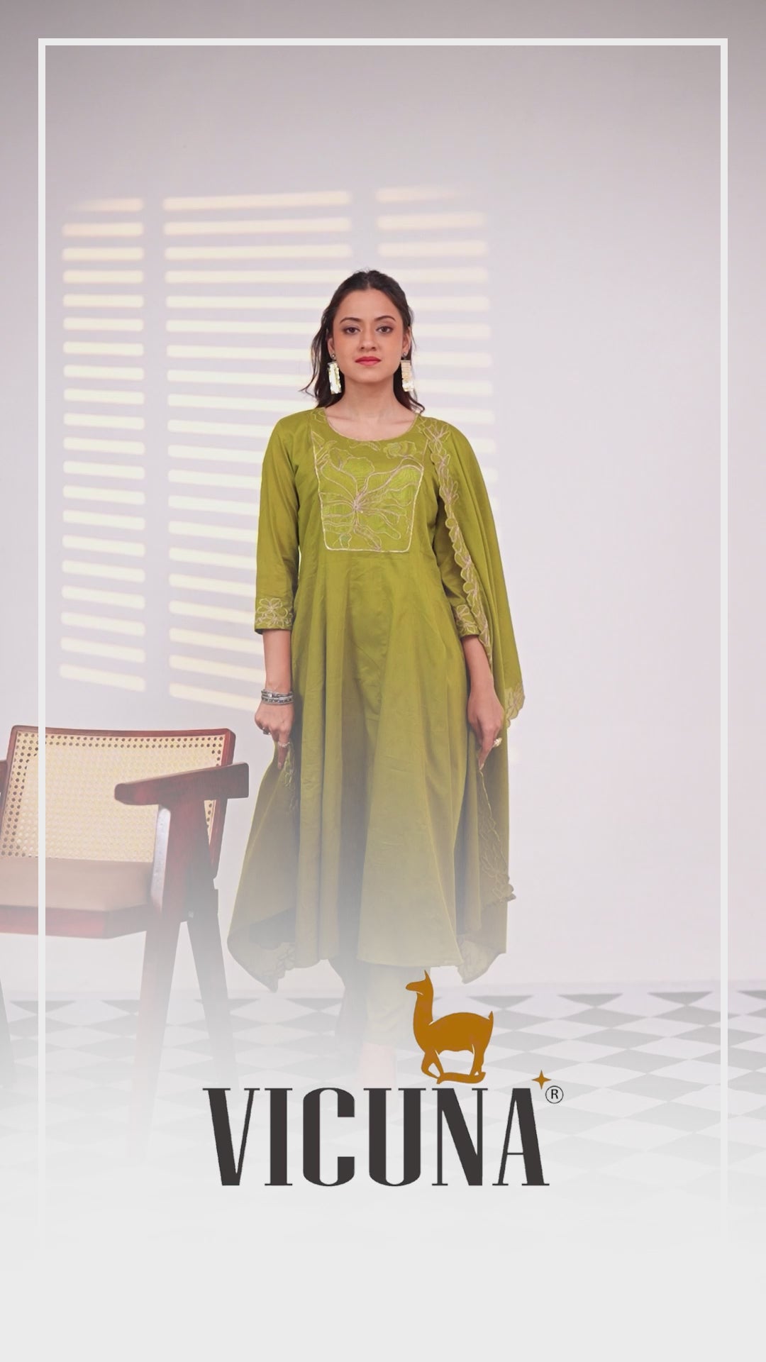 Pure Cotton Embroidered Suit Set